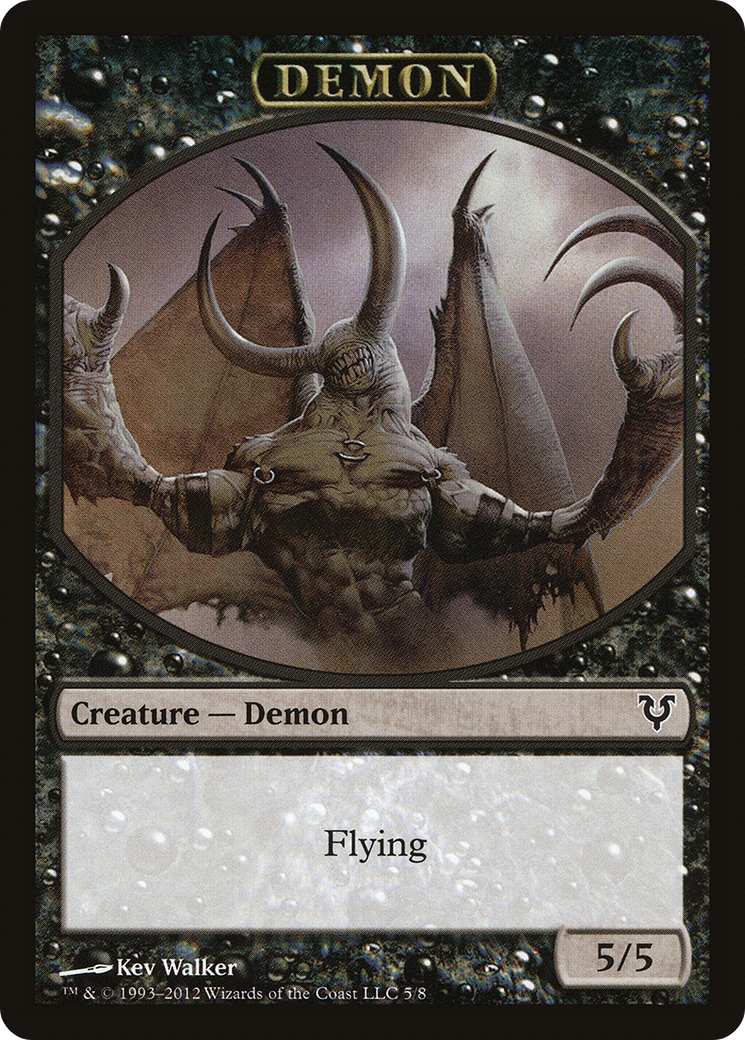 Angel // Demon Double-Sided Token [Avacyn Restored Tokens] | Cracking-Singles