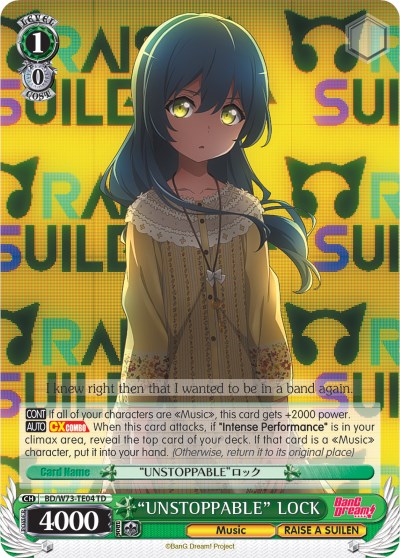 "UNSTOPPABLE" LOCK (BD/W73-TE04 TD) [BanG Dream! Vol.2] | Cracking-Singles