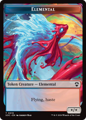 Elemental (0019) // Copy Double-Sided Token [Secrets of Strixhaven Commander Tokens] | Cracking-Singles