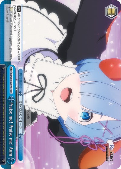 Praise me! Praise me! Aura (RZ/S68-E097R RRR) [Re:ZERO Memory Snow] | Cracking-Singles