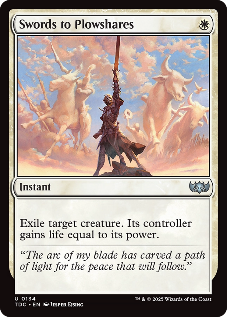 Swords to Plowshares [Tarkir: Dragonstorm Commander] | Cracking-Singles