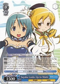 Sayaka Looks Up to Mami (MM/W17-E084 R) [Puella Magi Madoka Magica] | Cracking-Singles
