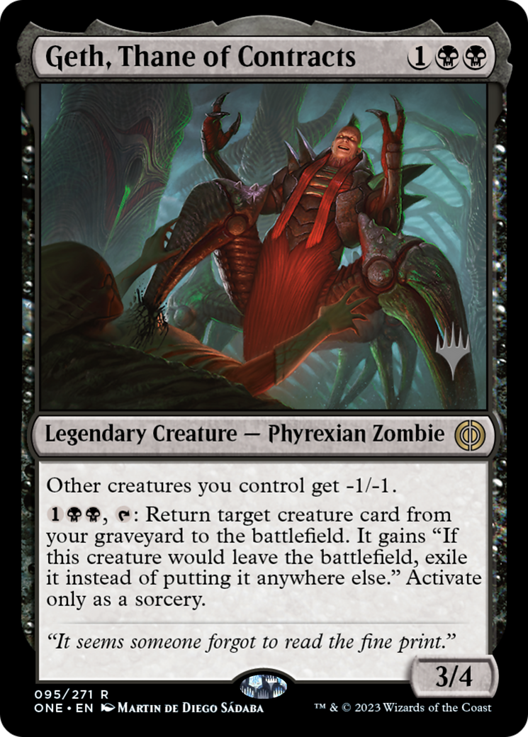 Geth, Thane of Contracts (Promo Pack) [Phyrexia: All Will Be One Promos] | Cracking-Singles