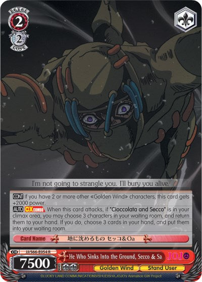 He Who Sinks Into the Ground, Secco & Sa (JJ/S66-E054 R) [JoJo's Bizarre Adventure: Golden Wind] | Cracking-Singles