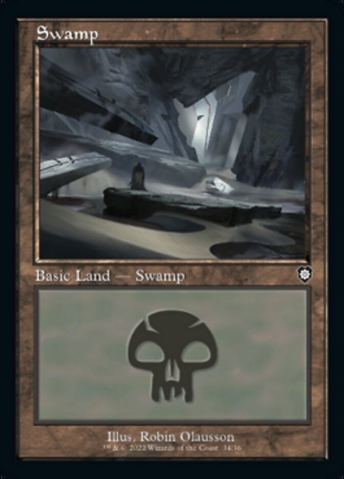 Swamp (034) (Retro) [The Brothers' War Commander] | Cracking-Singles