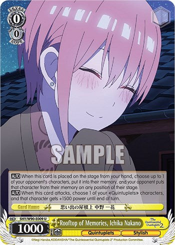Rooftop of Memories, Ichika Nakano (5HY/W90-E009 U) [The Quintessential Quintuplets 2] | Cracking-Singles