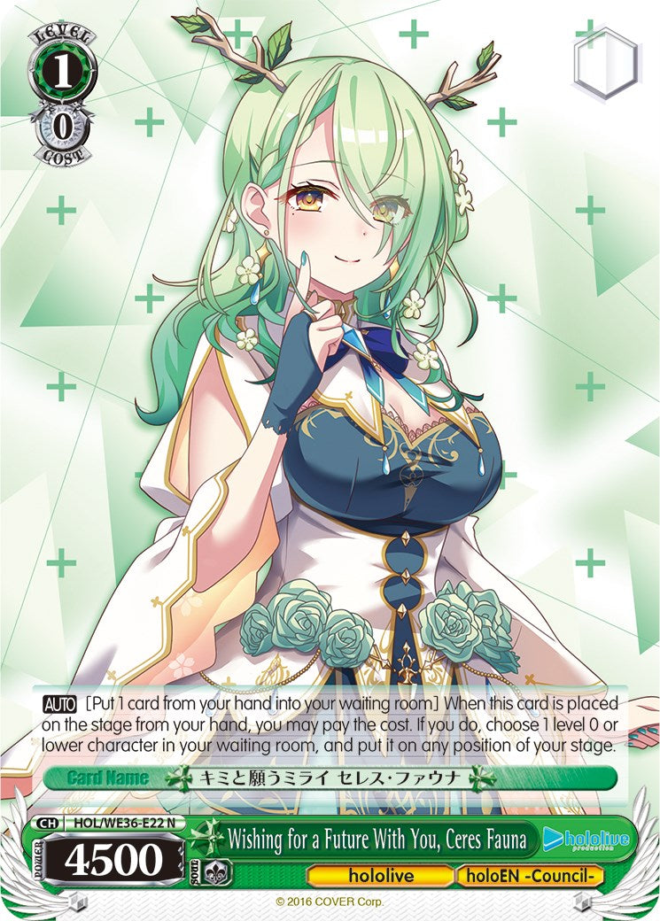 Wishing for a Future With You, Ceres Fauna [hololive production Premium Booster] | Cracking-Singles
