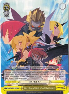 Overthrow! God of All Overlords! (DG/EN-S03-E036 U) [Disgaea] | Cracking-Singles