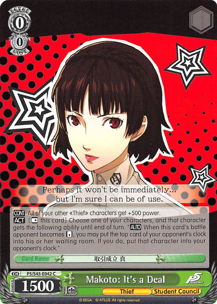 Makoto: It's a Deal (P5/S45-E042 C) [Persona 5] | Cracking-Singles