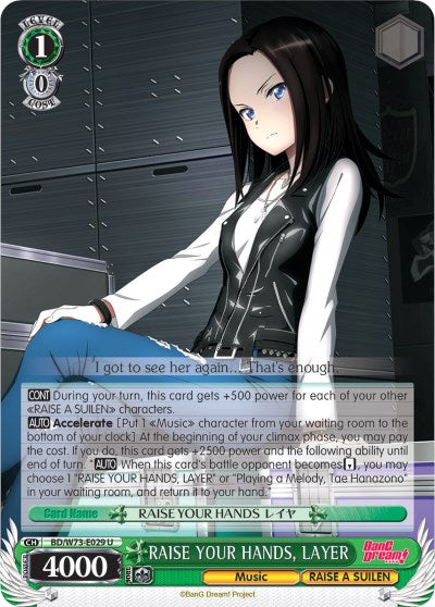 RAISE YOUR HANDS, LAYER (BD/W73-E029 U) [BanG Dream! Vol.2] | Cracking-Singles
