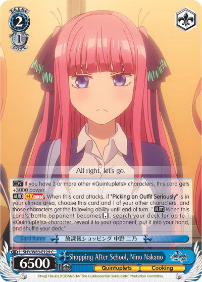Shopping After School, Nino Nakano (5HY/W83-E129 C) [The Quintessential Quintuplets] | Cracking-Singles