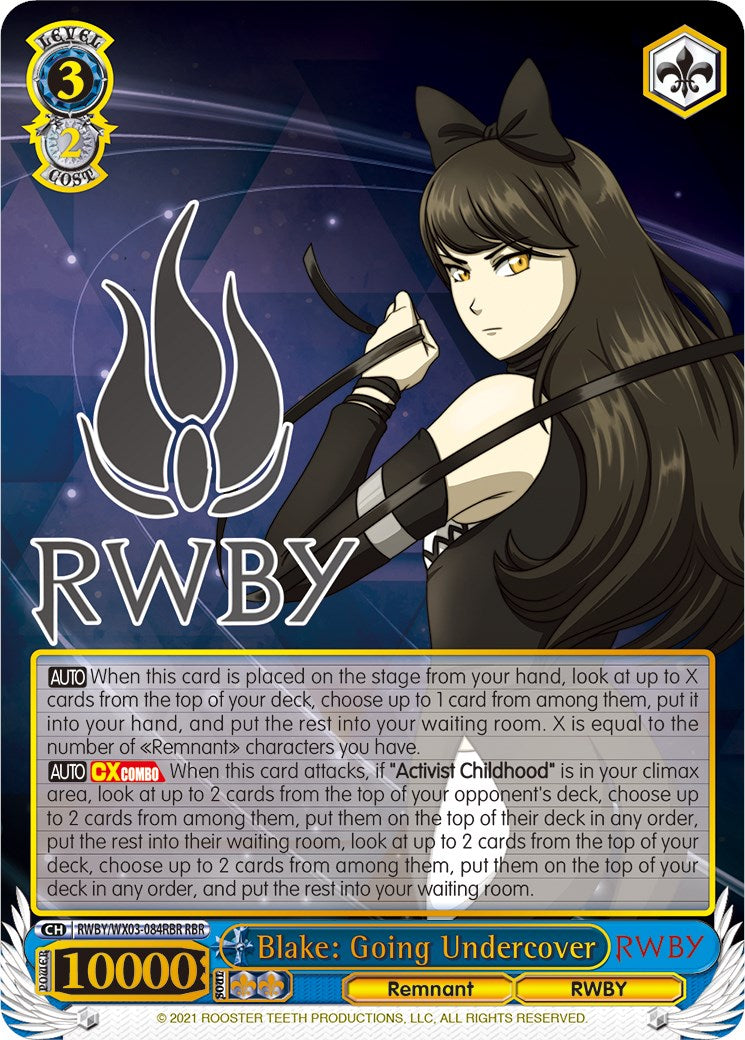 Blake: Going Undercover (RWBY/WX03-084RBR RBR) [RWBY] | Cracking-Singles