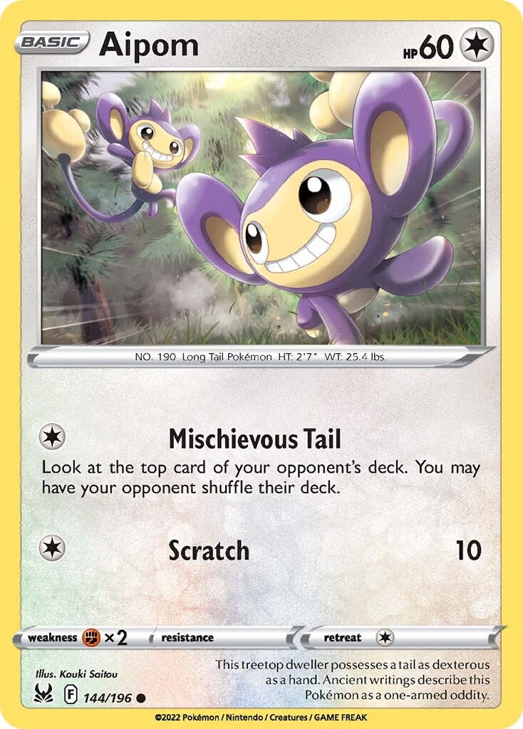 Aipom (144/196) [Sword & Shield: Lost Origin] | Cracking-Singles