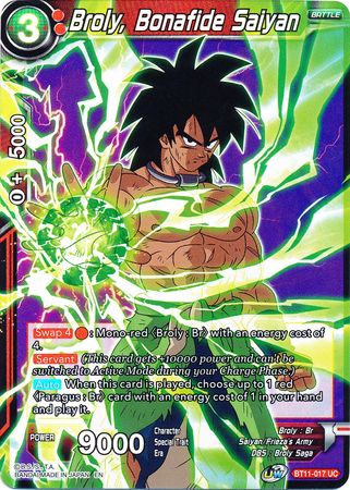 Broly, Bonafide Saiyan (BT11-017) [Vermilion Bloodline 2nd Edition] | Cracking-Singles