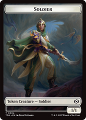 Solider (0004) // Solider (0005) Double-Sided Token [Tarkir: Dragonstorm Tokens] | Cracking-Singles
