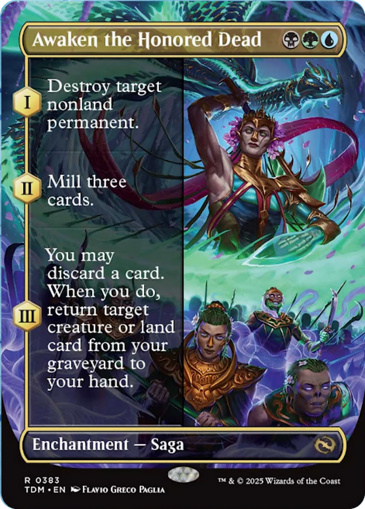 Awaken the Honored Dead (Borderless) [Tarkir: Dragonstorm] | Cracking-Singles