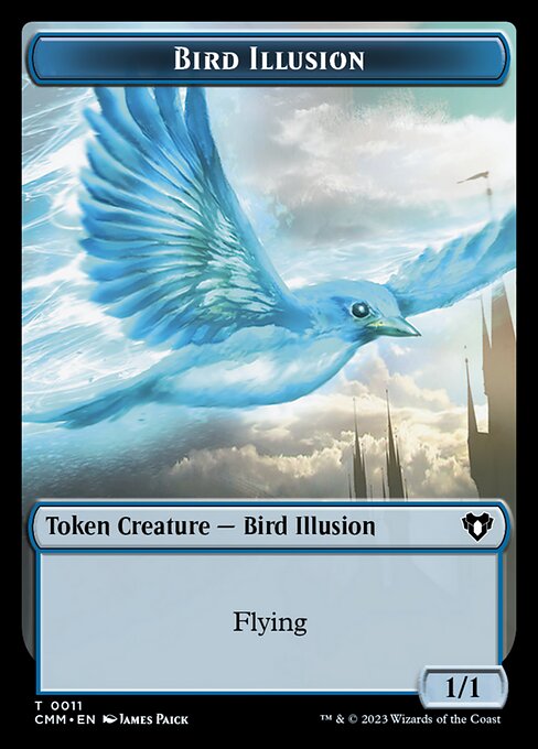 City's Blessing // Bird Illusion Double-Sided Token [Commander Masters Tokens] | Cracking-Singles