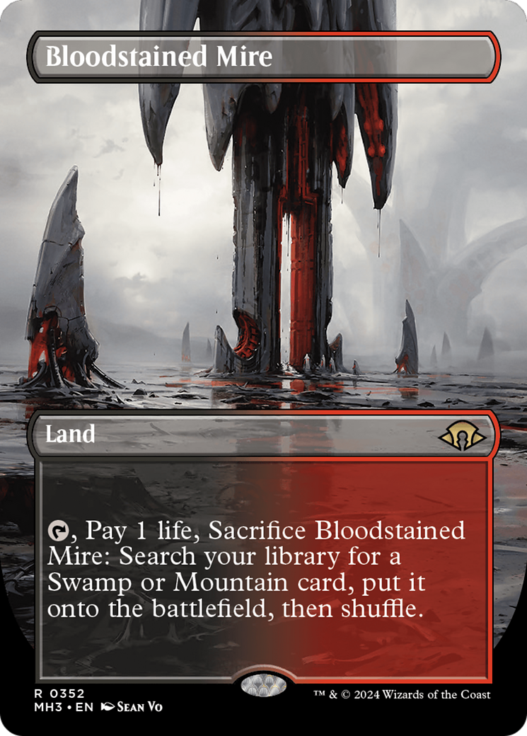 Bloodstained Mire (Borderless) [Modern Horizons 3] | Cracking-Singles