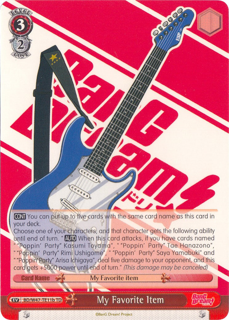 My Favorite Item (BD/W47-TE11b TD) [BanG Dream!] | Cracking-Singles