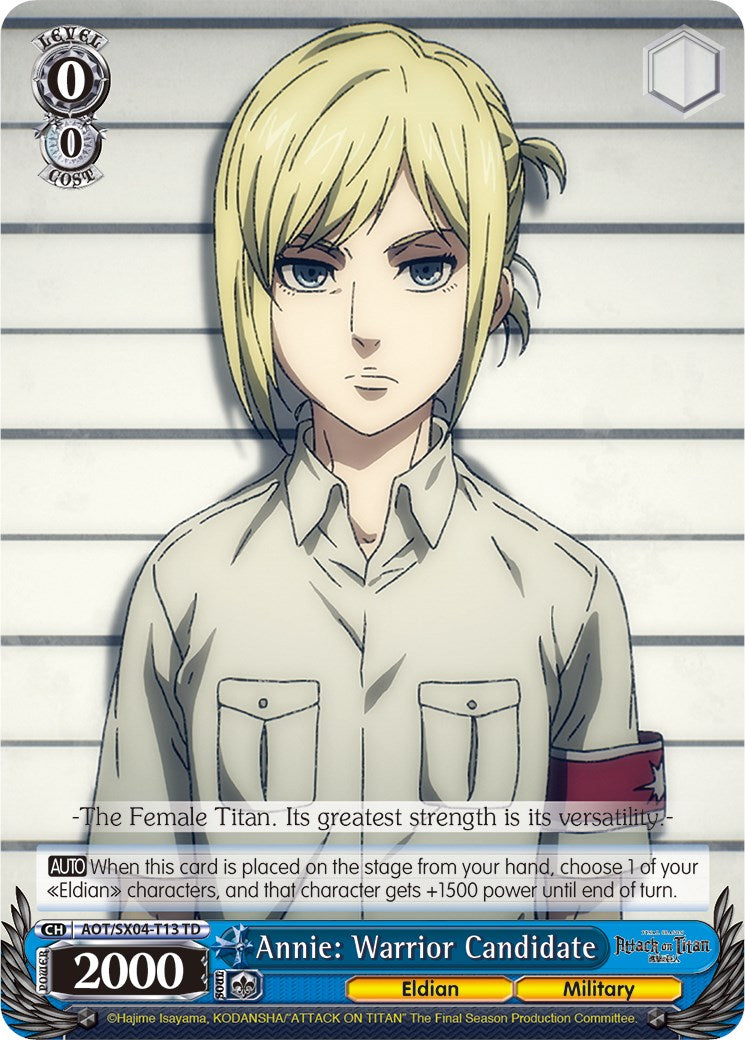 Annie: Warrior Candidate [Attack On Titan: Final Season] | Cracking-Singles