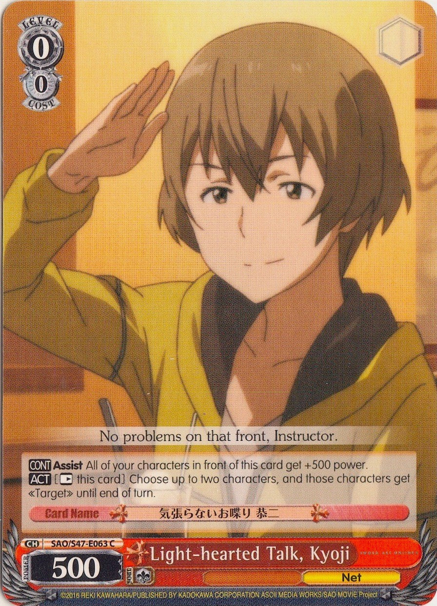 Light-hearted Talk, Kyoji (SAO/S47-E063 C) [Sword Art Online Re: Edit] | Cracking-Singles