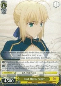 Past Hero, Saber (FS/S34-E012 U) [Fate/Stay Night [Unlimited Blade Works]] | Cracking-Singles