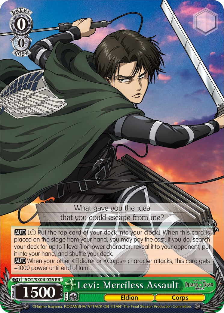Levi: Merciless Assault [Attack On Titan: Final Season] | Cracking-Singles