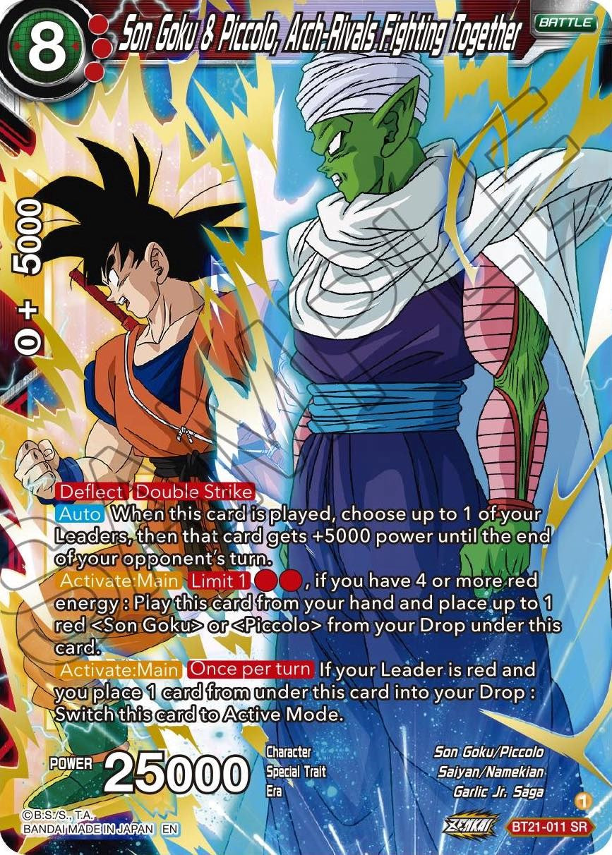 Son Goku & Piccolo, Arch-Rivals Fighting Together (BT21-011) [Wild Resurgence] | Cracking-Singles