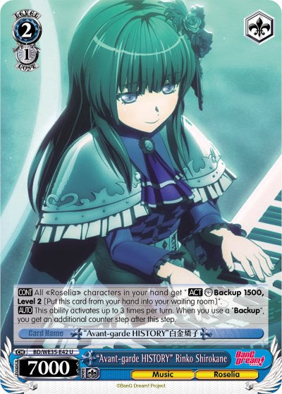 "Avant-garde HISTORY" Rinko Shirokane (BD/WE35-E42 U) [Poppin'Party x Roselia] | Cracking-Singles