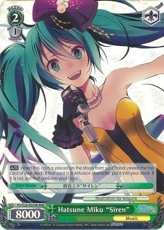 Hatsune Miku "Siren" (PD/S29-E034R RRR) [Hatsune Miku: Project DIVA F 2nd] | Cracking-Singles
