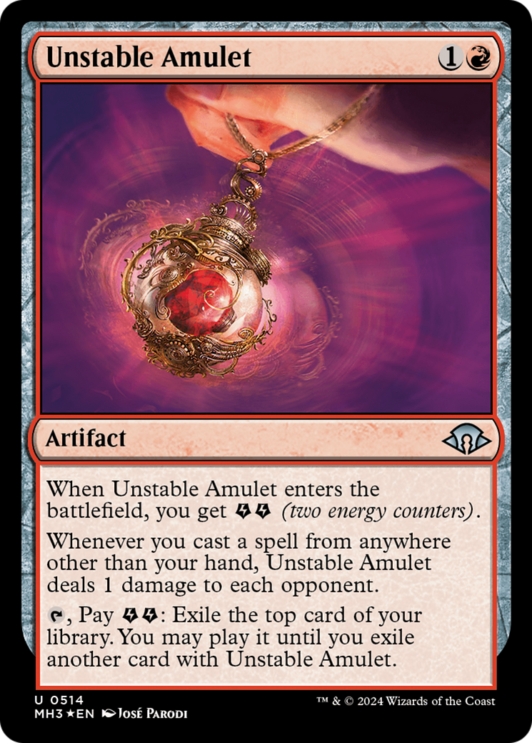 Unstable Amulet (Ripple Foil) [Modern Horizons 3] | Cracking-Singles