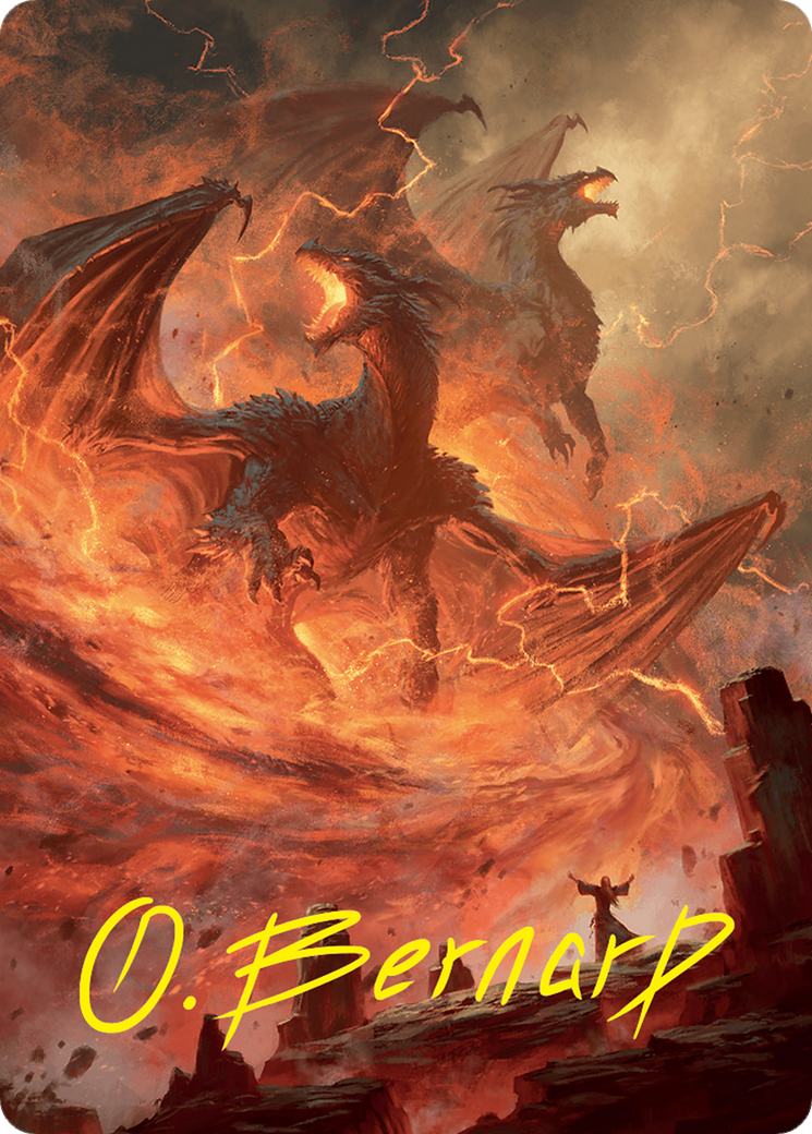 Rite of the Dragoncaller Art Card (38/54) (Gold-Stamped Signature) [Foundations Art Series] | Cracking-Singles