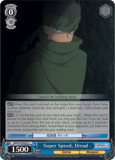 Super Speed, Dread (BFR/S78-E097 C) [BOFURI: I Don't Want to Get Hurt, so I'll Max Out My Defense] | Cracking-Singles