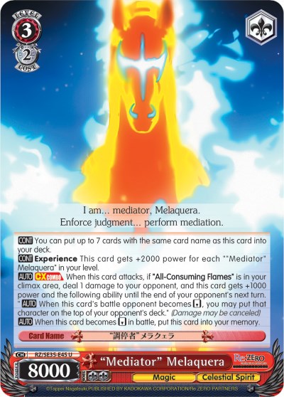 "Mediator: Melaquera (RZ/SE35-E45 U) (Parallel Foil) [Re:ZERO: The Frozen Bond] | Cracking-Singles