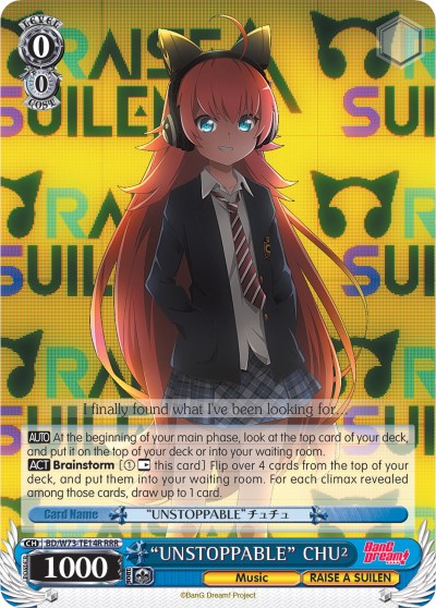 "UNSTOPPABLE" CHU2 (BD/W73-TE14R RRR) [BanG Dream! Vol.2] | Cracking-Singles