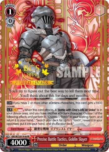 Precise Battle Tactics, Goblin Slayer (GBS/BCS2019-06 PR) [Bushiroad Event Cards] | Cracking-Singles