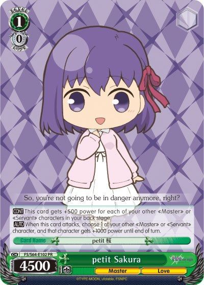 petit Sakura (FS/S64-E102 PR) [Fate/Stay Night [Heaven's Feel]] | Cracking-Singles