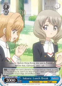 Sakura: Lunch Break (CCS/WX01-086 U) [Cardcaptor Sakura: Clear Card] | Cracking-Singles