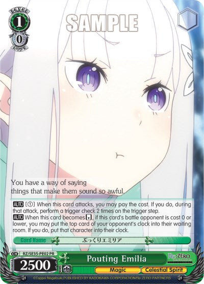 Pouting Emilia (RZ/SE35-PE02 PR) (Promo) [Re:ZERO: The Frozen Bond] | Cracking-Singles