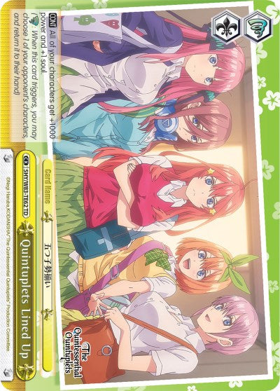 Quintuplets Lined Up (5HY/W83-TE62 TD) (Yellow) [The Quintessential Quintuplets] | Cracking-Singles