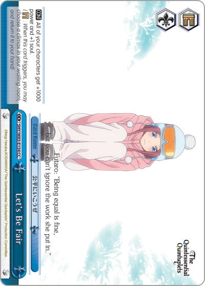 Let's Be Fair (5HY/W83-E134 CC) [The Quintessential Quintuplets] | Cracking-Singles