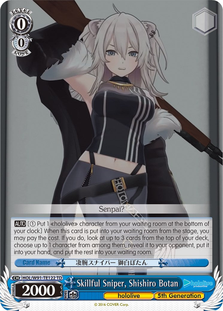 Skillful Sniper, Shishiro Botan (HOL/W91-TE122 TD) [hololive production] | Cracking-Singles