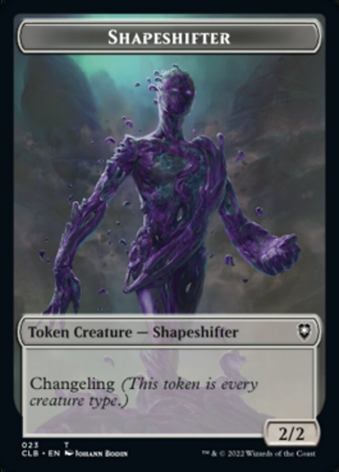 Kor Warrior // Shapeshifter (023) Double-Sided Token [Commander Legends: Battle for Baldur's Gate Tokens] | Cracking-Singles
