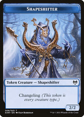 Human Warrior // Shapeshifter Double-Sided Token [Kaldheim Tokens] | Cracking-Singles