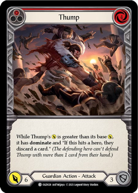 Thump (Red) [OLD028] (Tales of Aria Oldhim Blitz Deck)  1st Edition Normal | Cracking-Singles