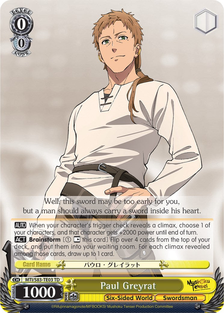Paul Greyrat (MTI/S83-TE03 TD) [Mushoku Tensei: Jobless Reincarnation] | Cracking-Singles