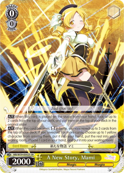 A New Story, Mami (MR/W59-E002S SR) [Magia Record: Puella Magi Madoka Magica [Side Story] (Mobile)] | Cracking-Singles