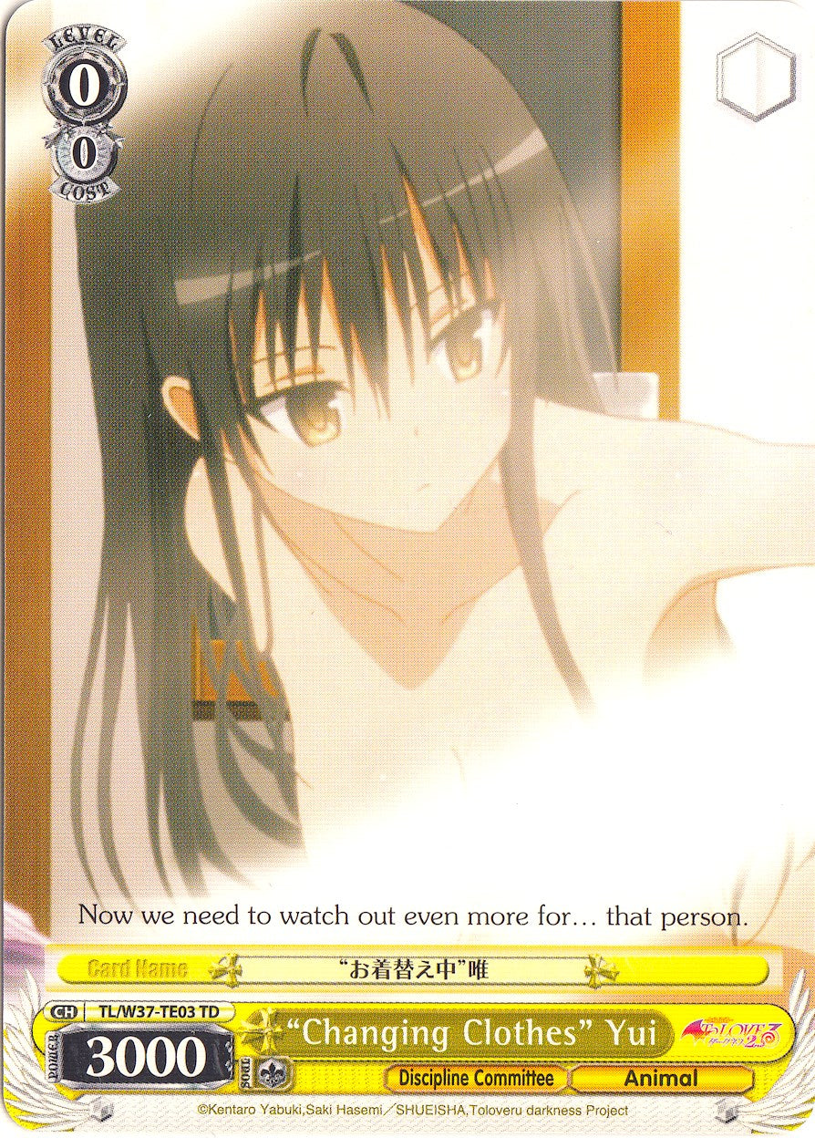 "Changing Clothes" Yui (TL/W37-TE03 TD) [To Loveru Darkness 2nd] | Cracking-Singles