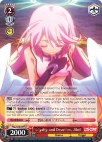 Loyalty and Devotion, Jibril (NGL/S58-E071 C) [No Game No Life] | Cracking-Singles