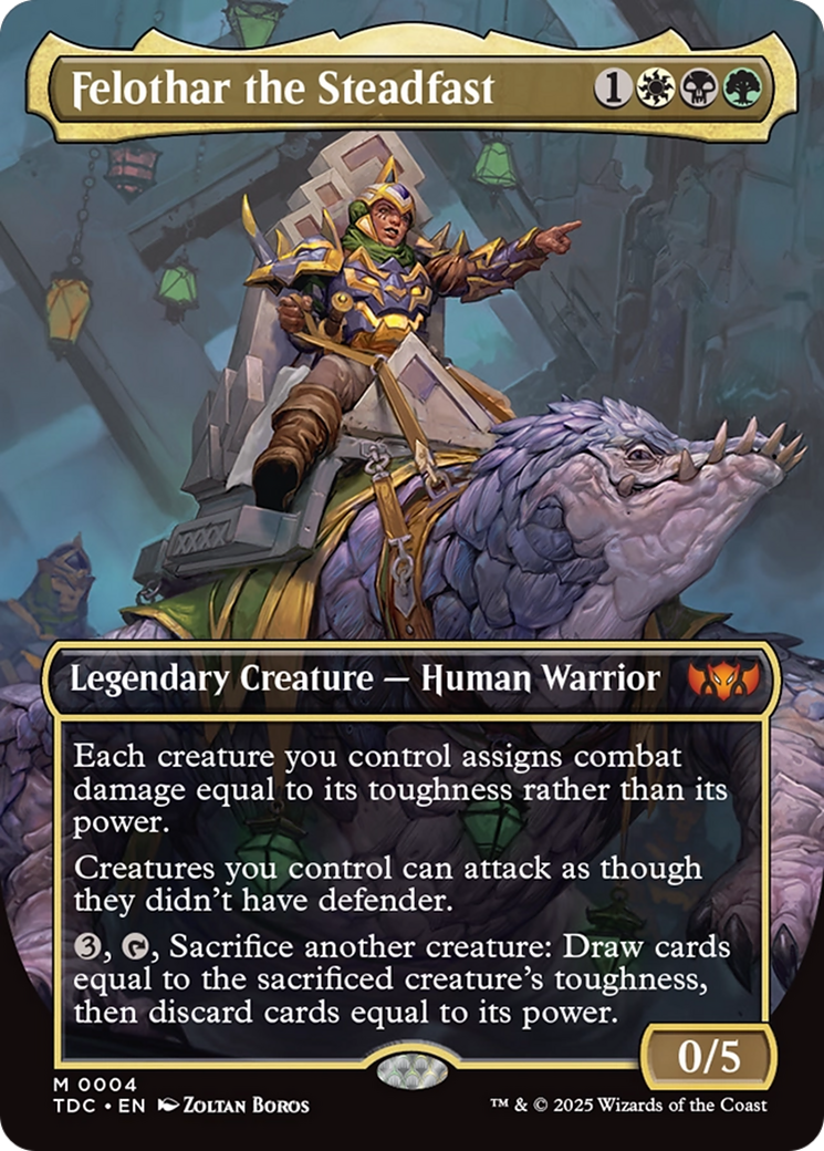 Felothar the Steadfast (Borderless) [Tarkir: Dragonstorm Commander] | Cracking-Singles